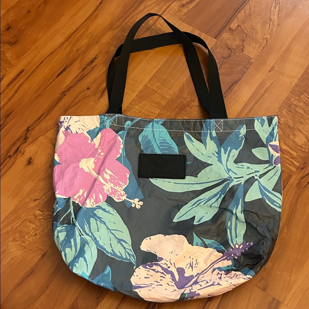 Aloha CollectionWaterproof Floral Print Tote Bag - Multicolor